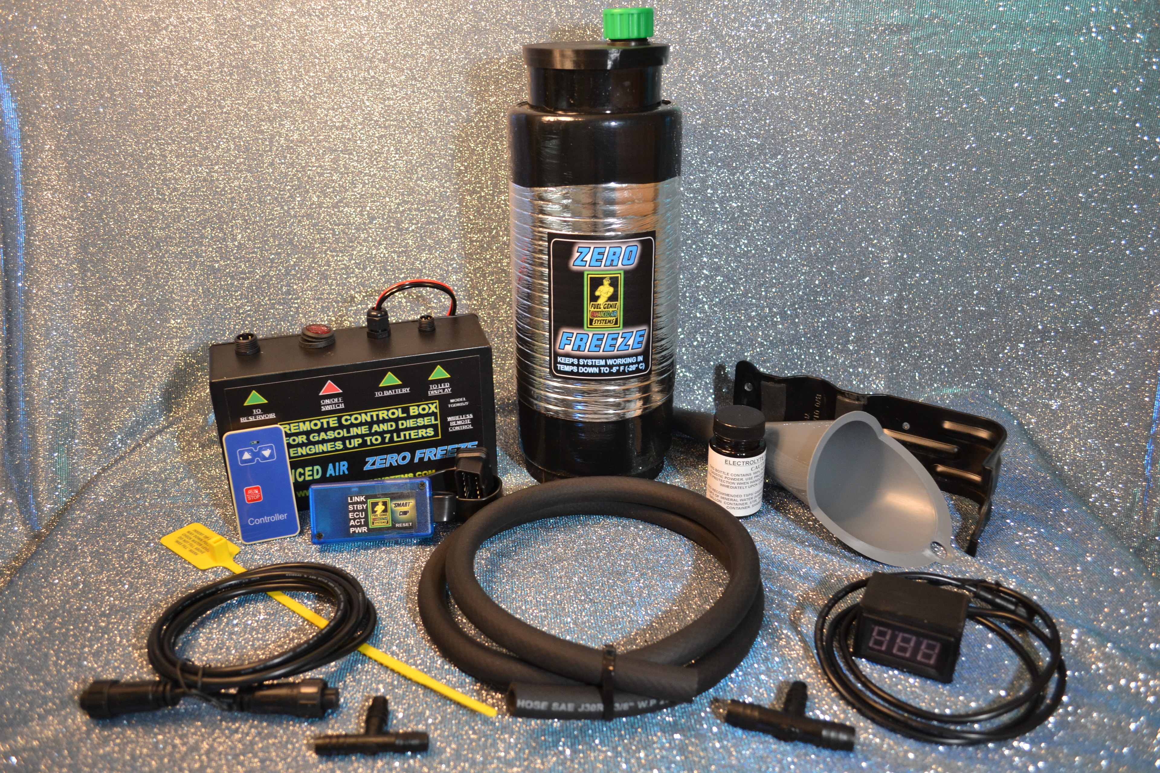 Fuel Genie Enhanced Air Systems kit — remote controlled fuel saving technology components